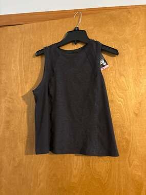 Member's Mark Women's High Neck Active Tank Top, Charcoal Grey, Size Small